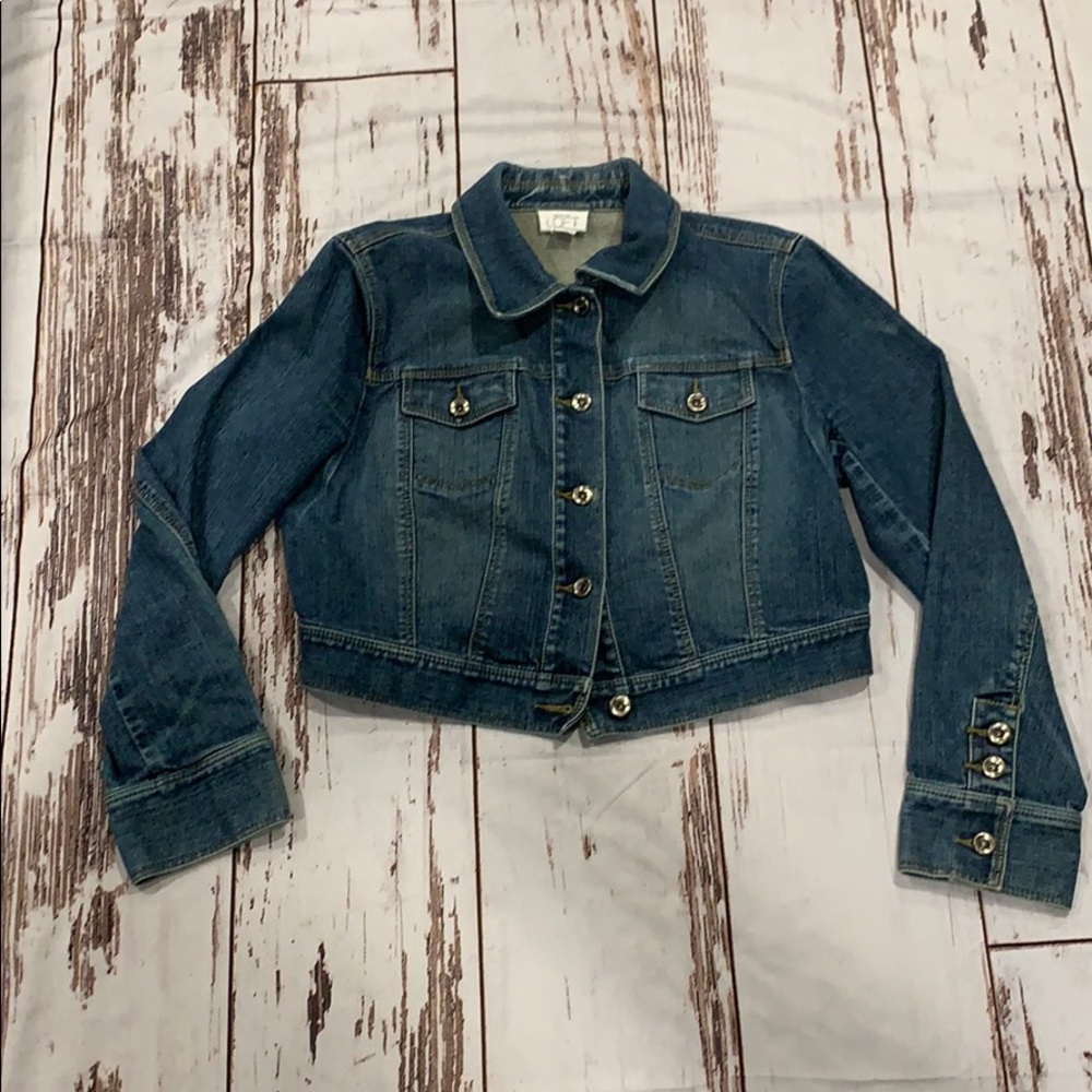 Ann Taylor Loft Jean jacket size 14